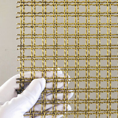 Architectural Woven Metal Mesh Brass Decorative Wire Mesh for Commercial Interior