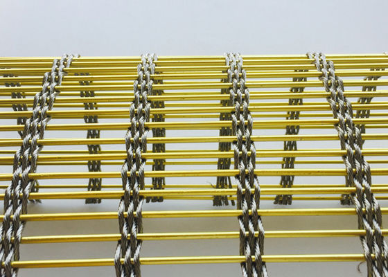 Anode Oxi hóa Lưới kiến ​​trúc bằng thép không gỉ Kim loại nhôm 7mm 50m