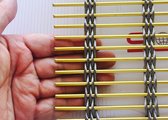 Anode Oxi hóa Lưới kiến ​​trúc bằng thép không gỉ Kim loại nhôm 7mm 50m