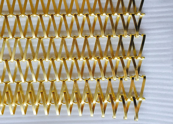 Phân vùng 12mm Màn hình lưới dây đồng trang trí Tam giác mặt tiền