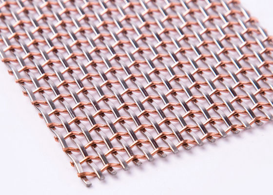 Màn hình lưới kim loại trang trí bằng đồng đỏ 8mm 8m Kim loại cứng cáp chống va đập