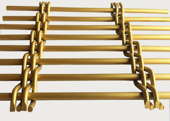 SGS Dây kim loại bằng thép không gỉ dệt vàng Bộ phân chia phòng 2 × 4m