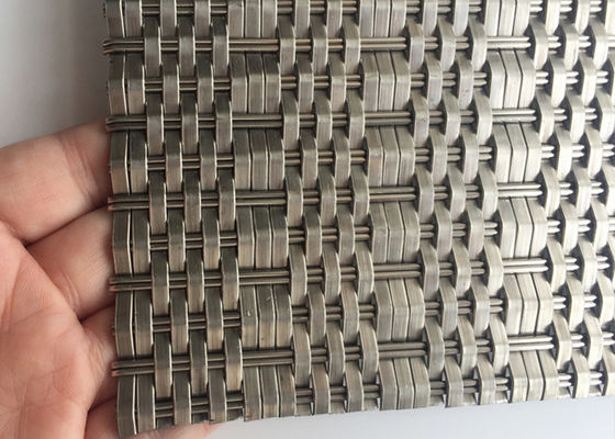 Tấm lưới dệt kim loại kiến ​​trúc trang trí SS316 Đường kính sợi dọc 1,5 X 2mm