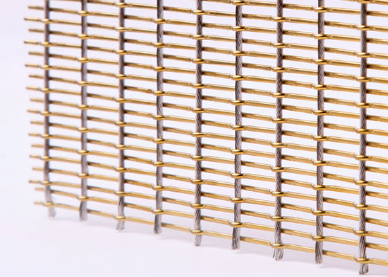 Trang trí kính nhiều lớp vải lưới kim loại linh hoạt 4,5mm SGS cho sảnh thang máy