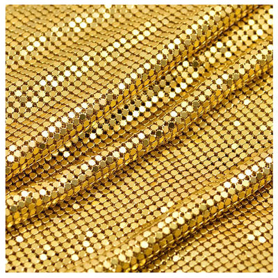 Hợp kim vàng Kim loại vải Sequin Rèm kim loại Bền 5mm Dia
