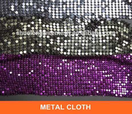 4mm Dia dệt kim loại nhôm vải Sequin chống trang trí nội thất Vách ngăn