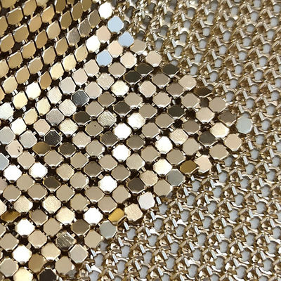 SGS Ốp nhôm kim loại Sequins Vải lưới kim loại chống dầu cho quần áo