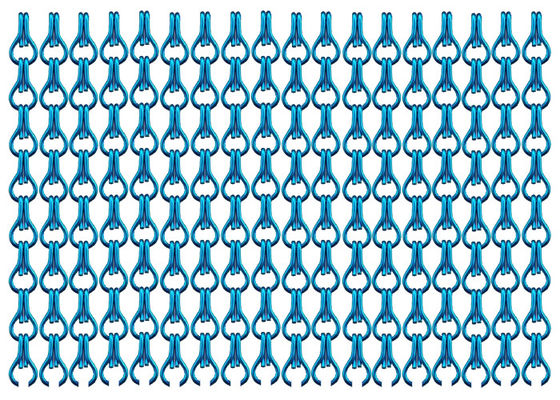 Màu ngọc lam Màn cửa nhôm 12mm Màn cửa bay Anodized