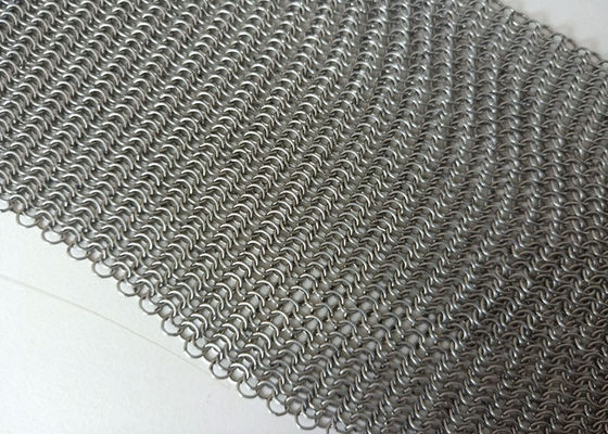 Trang trí Chainmail Ring Mesh Màn màn hình Mặt tiền Tòa nhà Màu sắc tự nhiên