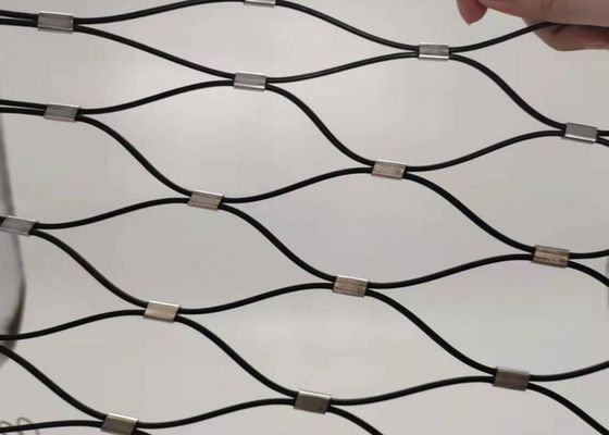 7x7 Lưới thép dệt tay chống cháy Hàng rào 60x60mm cho lan can cầu thang