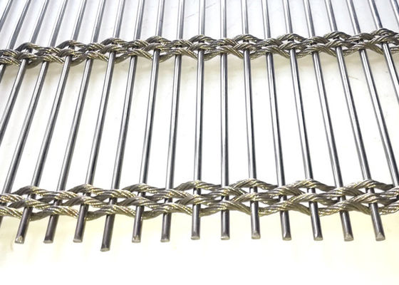 Thanh dây thừng dệt Lưới kiến ​​trúc bằng thép không gỉ 63% mềm để ốp mặt tiền