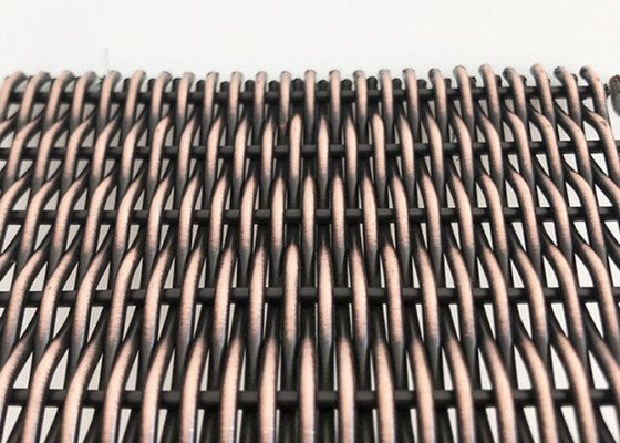 Lưới kim loại dệt kiến ​​trúc 6mm cổ kính Đồng Ss trang trí cho lớp phủ tường