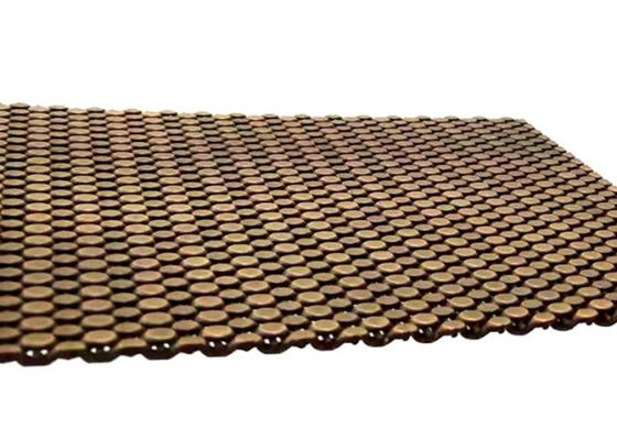 Lưới dệt kiến ​​trúc SS304 Lưới trang trí bằng đồng thau cổ để ốp