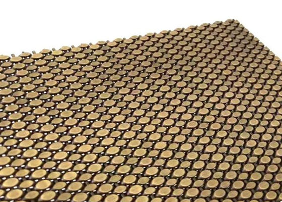 Lưới dệt kiến ​​trúc SS304 Lưới trang trí bằng đồng thau cổ để ốp