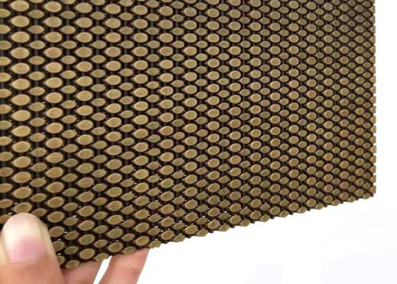Lưới dệt kiến ​​trúc SS304 Lưới trang trí bằng đồng thau cổ để ốp