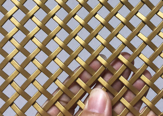 Tấm lưới kiến ​​trúc bằng thép không gỉ 3mm Ban công màu vàng