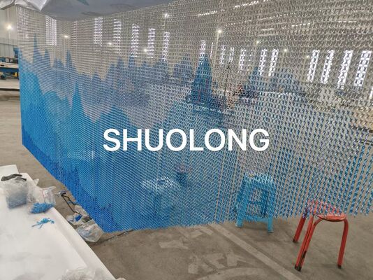 Cường độ 90x210cm Xích nối dây chuyền Mái rèm kích thước cho các rào cản an ninh thương mại