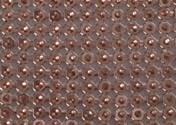 4mm Dia dệt kim loại nhôm vải Sequin chống trang trí nội thất Vách ngăn