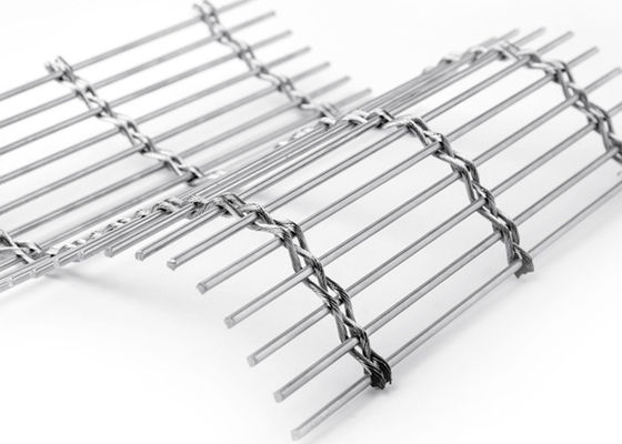 Kim loại dệt mặt bằng thép không gỉ 120m X 6m Đồ trang trí nội thất bằng lưới kiến ​​trúc